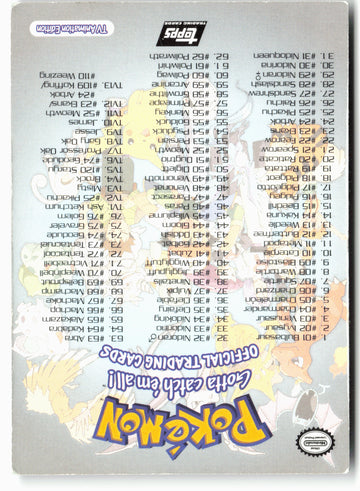 Topps Pokemon Card Checklist TV Animation Edition Non-Holo - 13681