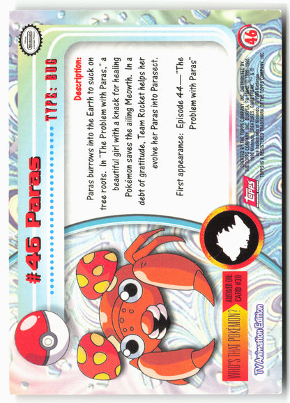 Topps #46 Paras Pokémon - Non-Holo - 13682