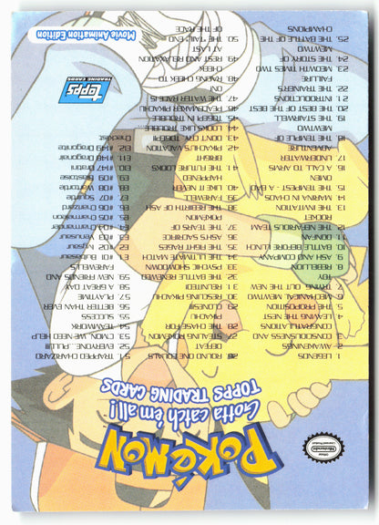 Topps CHECKLIST - BLUE Logo - NON-HOLO - SERIES 1 - TOPPS Pokémon Card 13689