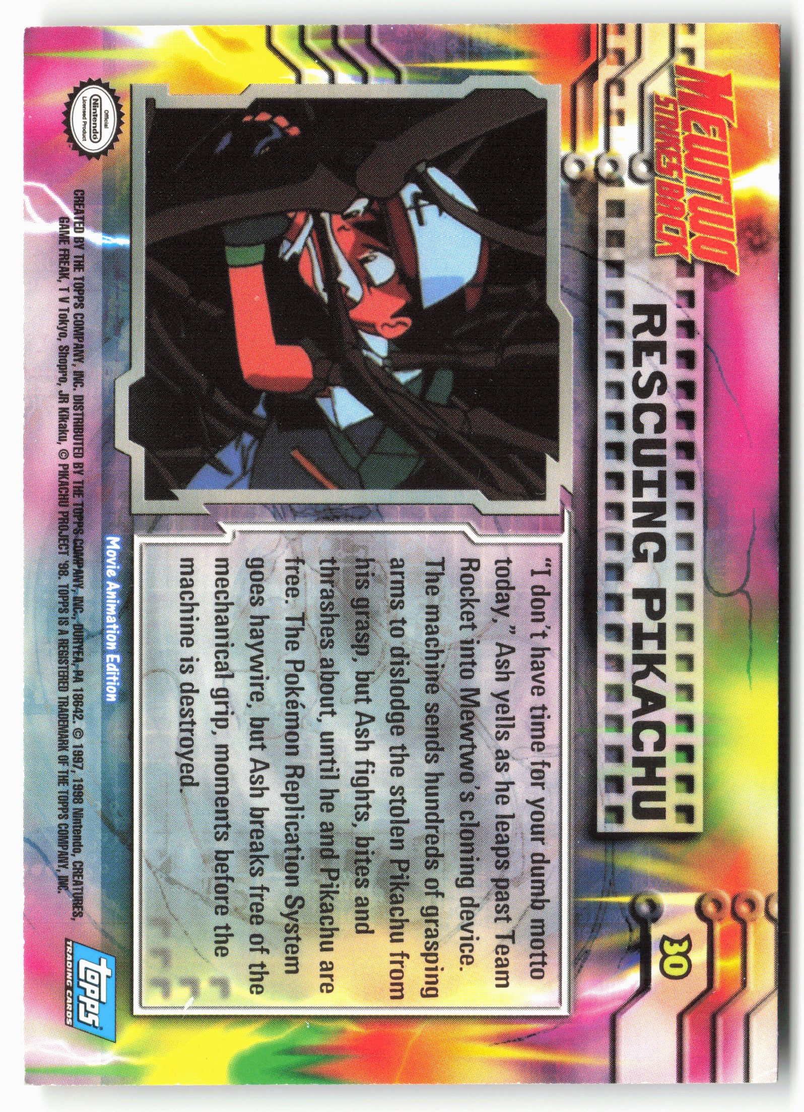 MewTwo Strikes Back #30 Rescuing Pikachu Pokémon - Non-Holo - 13691
