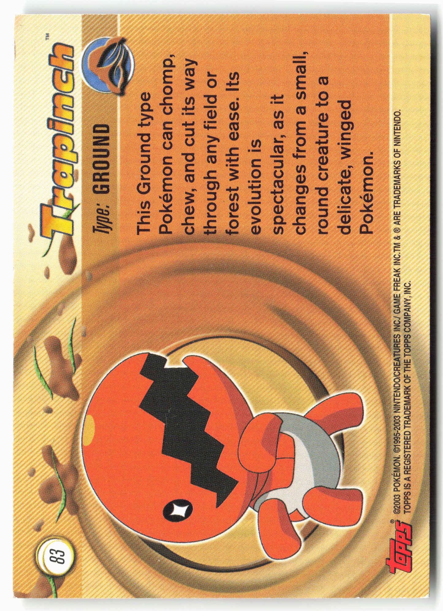 Advanced #83 Trapinch Pokémon - Non-Holo - 13692