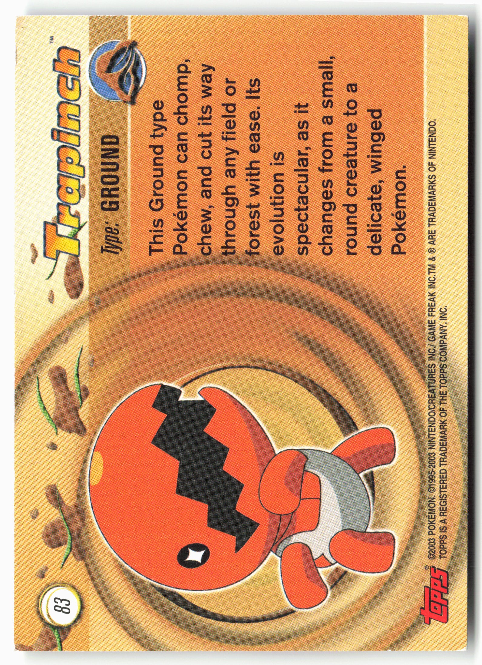 Advanced #83 Trapinch Pokémon - Non-Holo - 13692