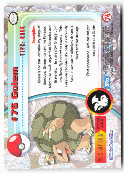 Topps #76 Golem Pokémon - Non-Holo - 13693