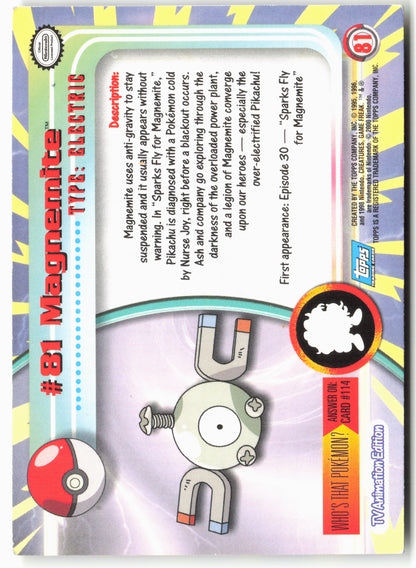Topps #81 Magnemite Pokémon - Non-Holo - 13694