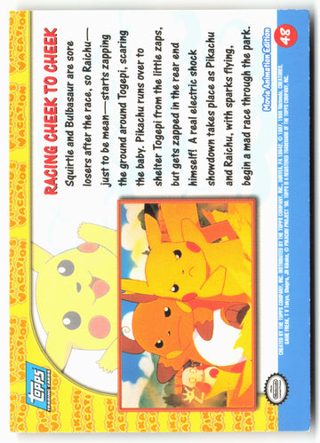 Pikachu's Vacation #48 Racing Cheek To Cheek Pokémon - Non-Holo - 13699