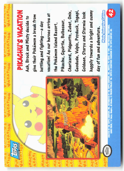 Pikachu's Vacation #42 Pikachu's Vacation Pokémon - Non-Holo - 13702