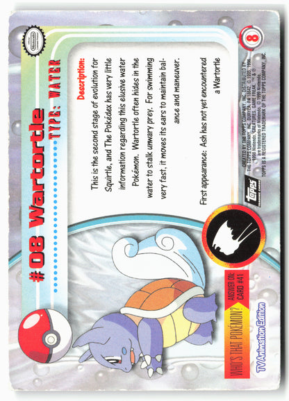Topps #08 Wartortle Pokémon - Holo - 13706