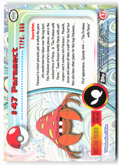 Topps #47 Parasect Pokémon - Non-Holo - 13707