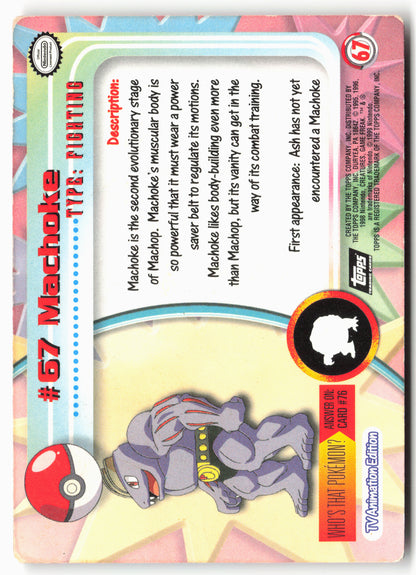 Topps #67 Machoke Pokémon - Non-Holo - 13724