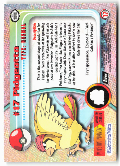 Topps #17 Pidgeotto Pokémon - Non-Holo - 13726