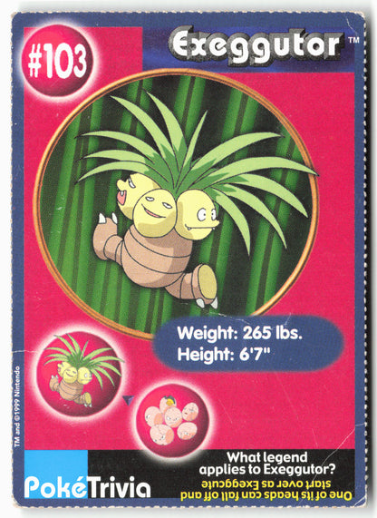 MewTwo Strikes Back #103 Exeggutor Non-Holo - Burger King - 13727