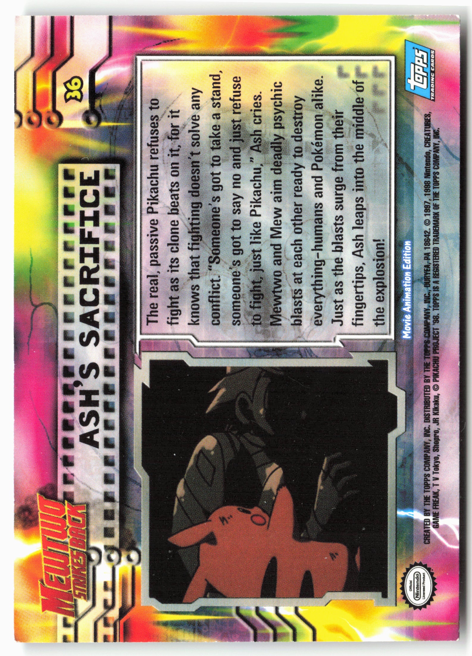 MewTwo Strikes Back #36 Ash's Sacrifice Pokémon - Non-Holo - 13733