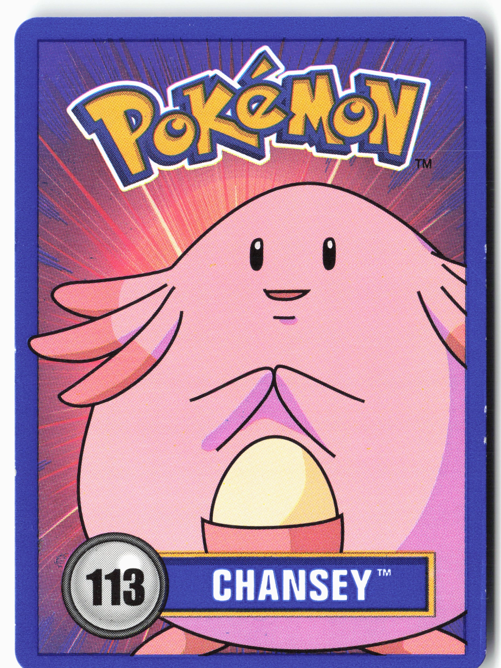 Topps Nintendo Promo Card #113 Chansey Pokémon - Non-Holo - 13738