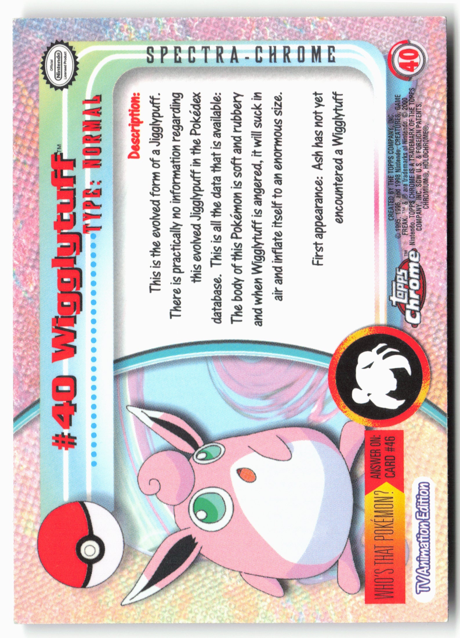 Topps Chrome #40 Wigglytuff Pokémon - Holo - 13739