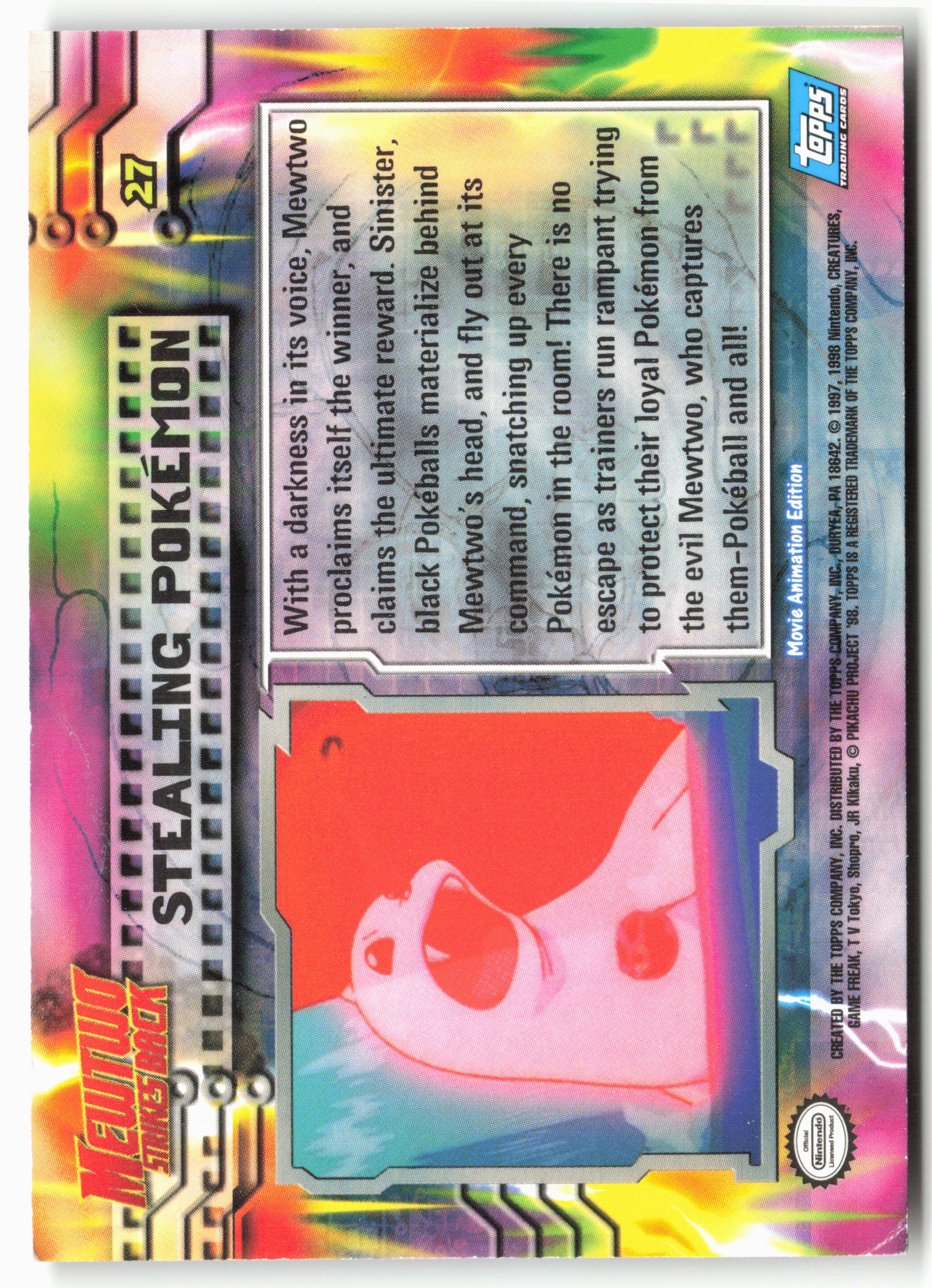 Topps #27 Stealing Pokémon Pokémon - Non-Holo - 13749