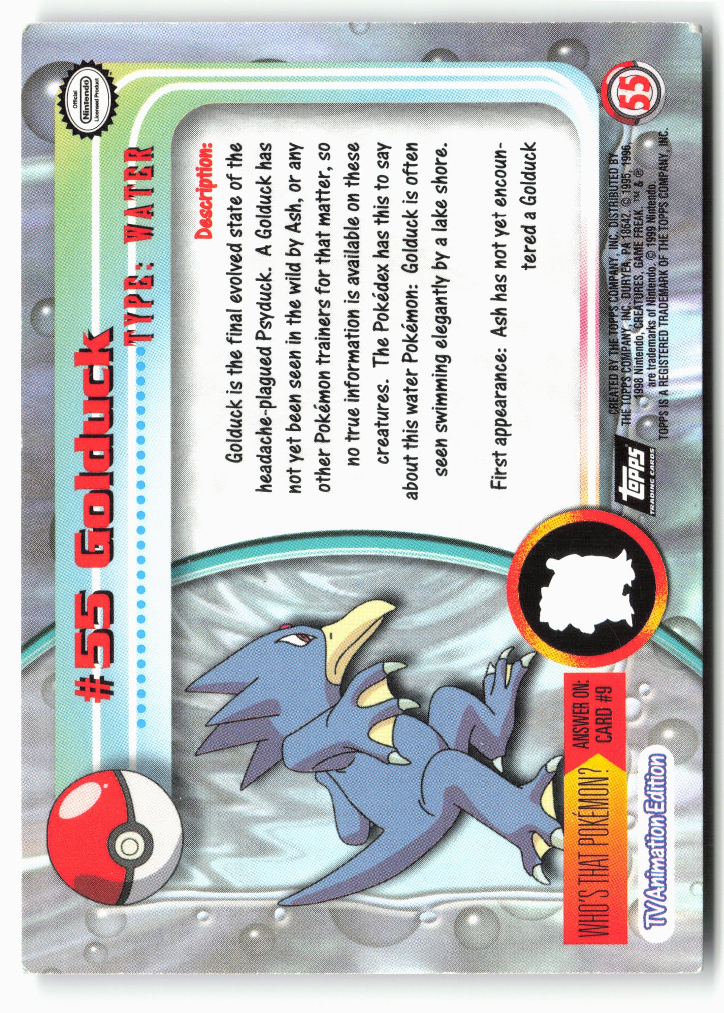 Topps #55 Golduck Pokémon - Non-Holo - 13754