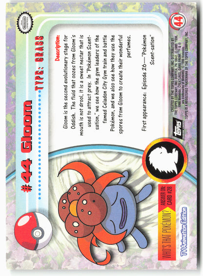 Topps #44 Gloom Pokémon - Non-Holo - 13756