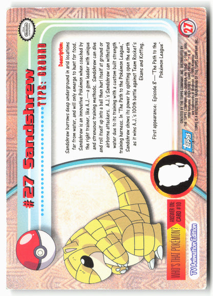 Topps #27 Sandshrew Pokémon - Holo - 13763