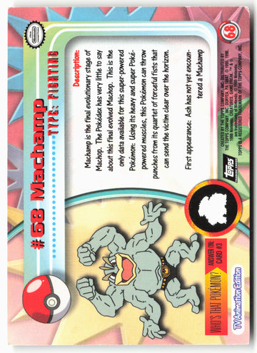 Topps #68 Machamp Pokémon - Non-Holo - 13775