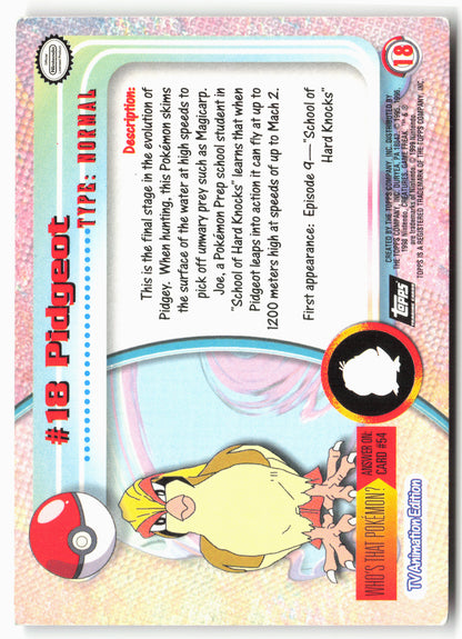 Topps #18 Pidgeot Pokémon - Non-Holo - 13787