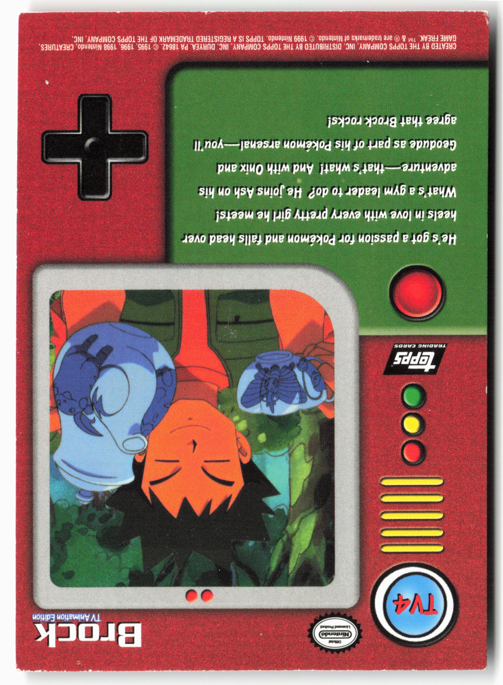 Nintendo #TV4 TV4 Brock Pokémon - Non-Holo - 13789