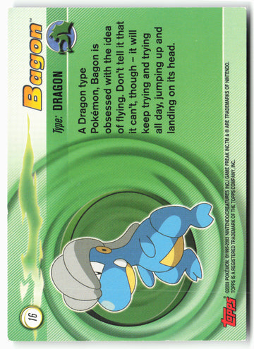 Topps Advanced #16 Bagon Pokémon - Non-Holo - 13799