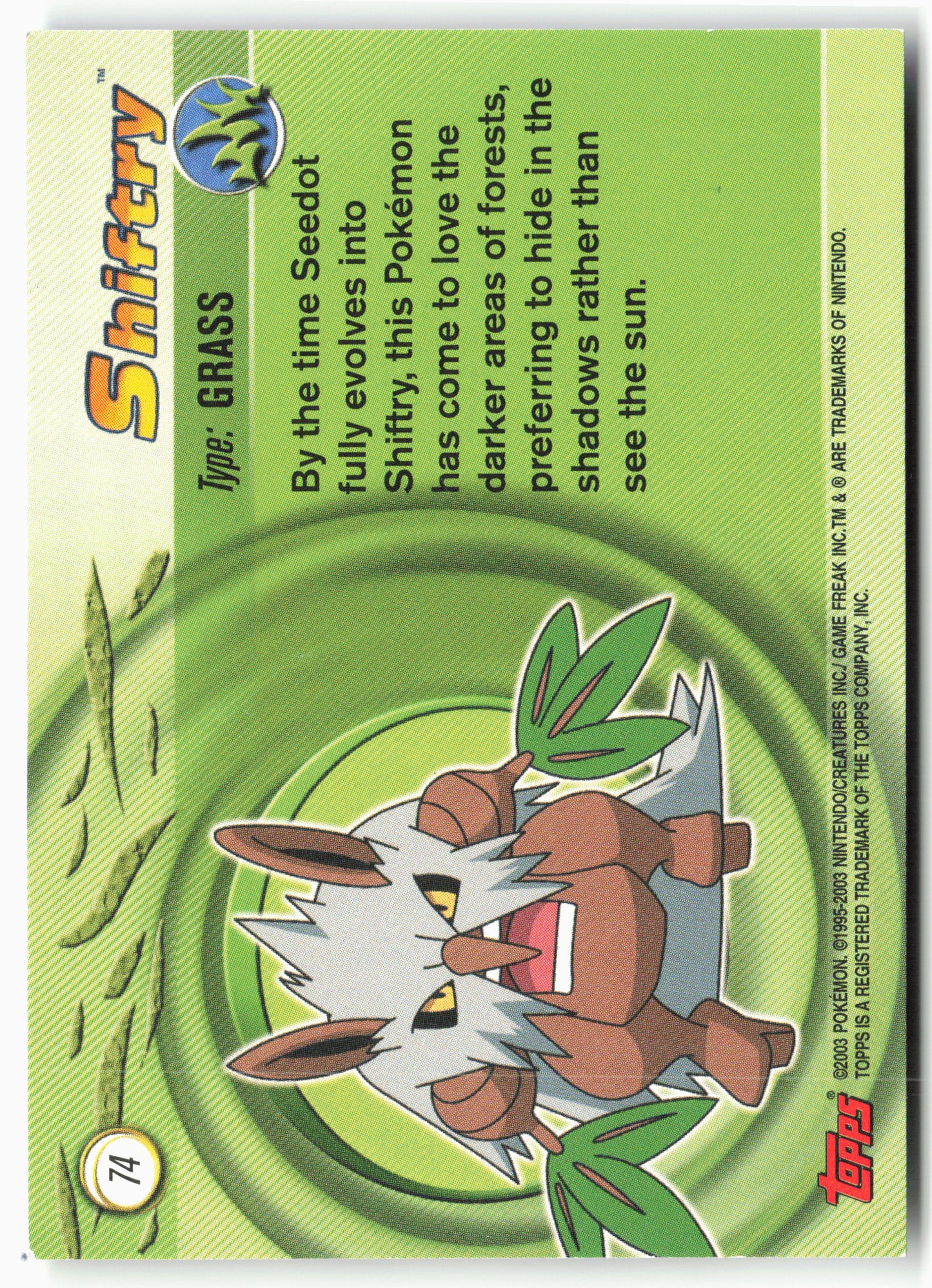 Topps Advanced #74 Shiftry Pokémon - Non-Holo - 13802