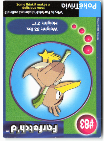 MewTwo Strikes Back #83 Farfetch'd Pokémon - Non-Holo - 13808