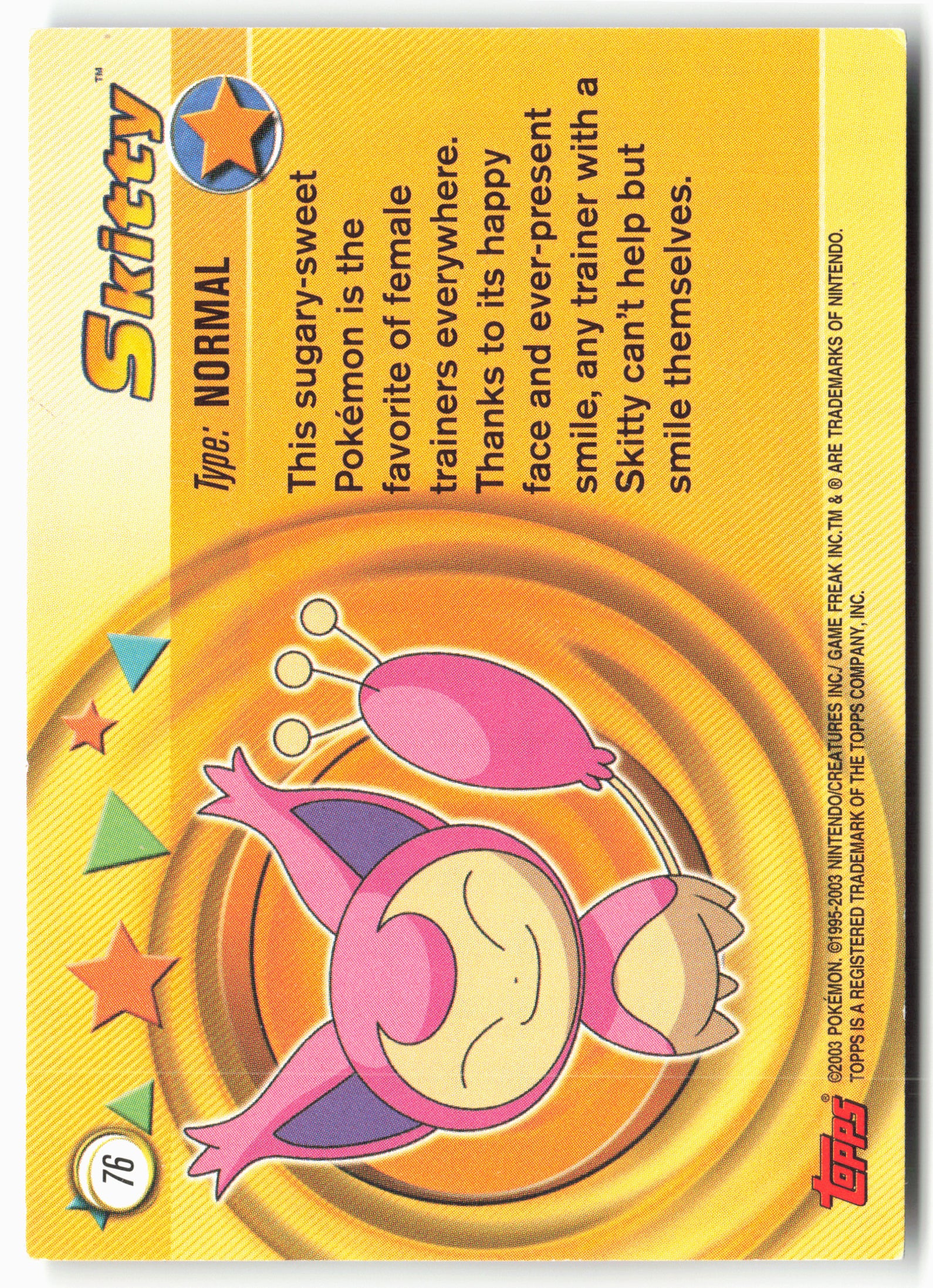 Topps Advanced #76 Skitty Pokémon - Non-Holo - 13809