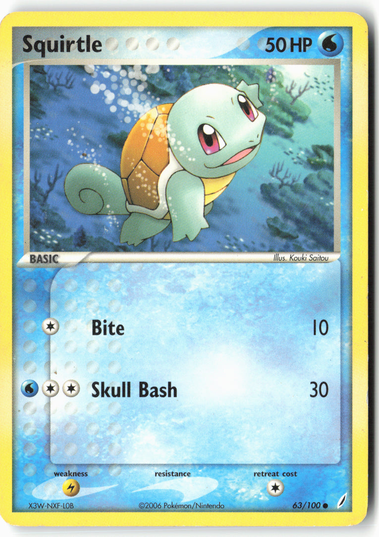 Crystal Guardians #63/100 Squirtle Non-Holo