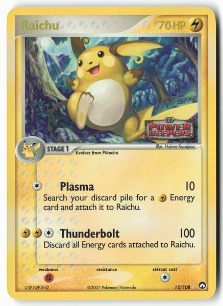 Power Keepers #12/108 Raichu Holo - Stamped