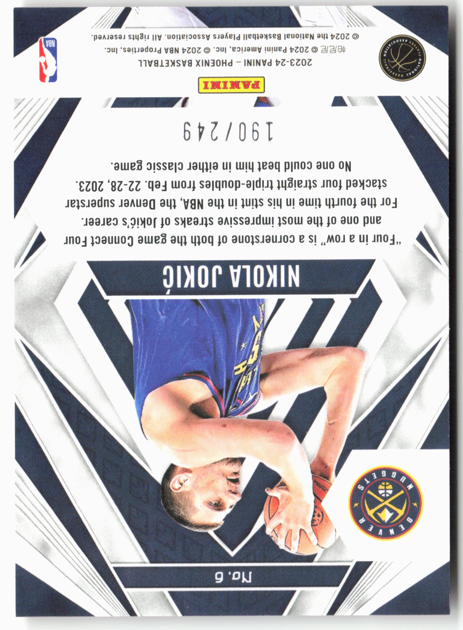 2023-24 Panini Phoenix #6 Nikola Jokic Paragon Phoenix Orange Ice #/249