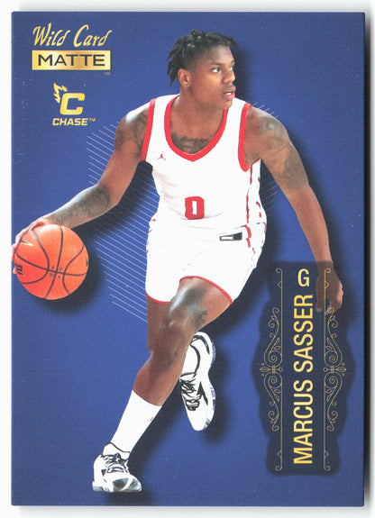 2022 Wild Card Matte #MB-56 Marcus Sasser Blue Chase