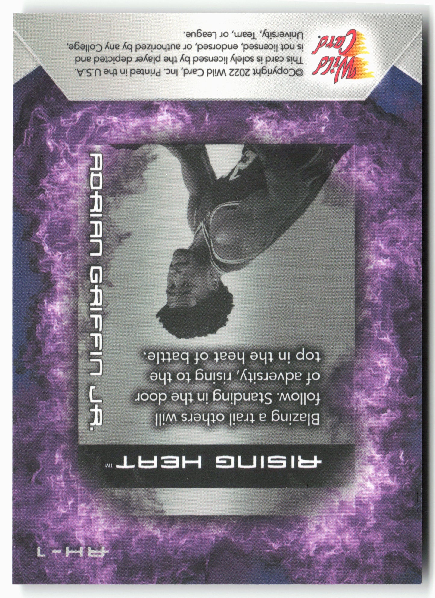 2022 Wild Card Matte #RH-1 AJ Griffin Rising Heat Blue/Purple #/50
