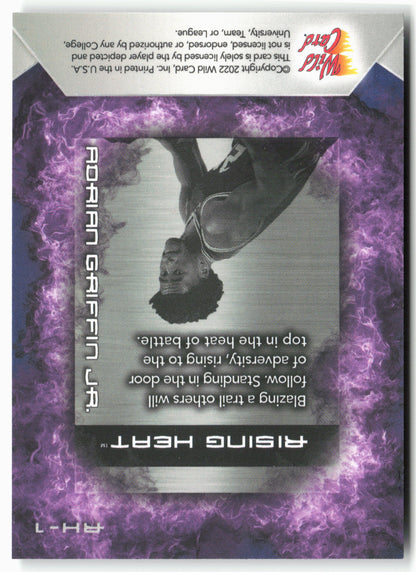 2022 Wild Card Matte #RH-1 AJ Griffin Rising Heat Blue/Purple #/50