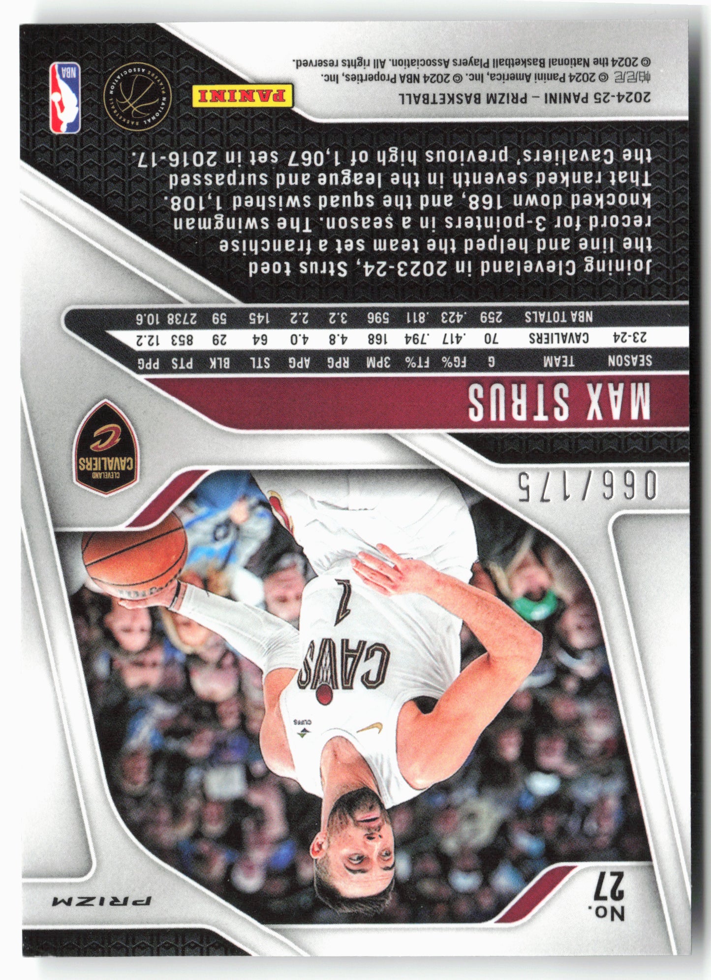 2024-25 Panini Prizm - Prizms White #27 Max Strus #/175