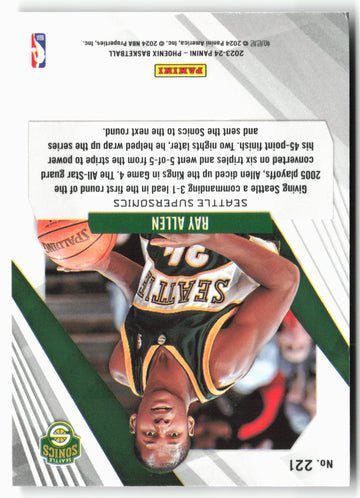 
2023-24 Panini Phoenix #221 Ray Allen Phoenix Red Ice
