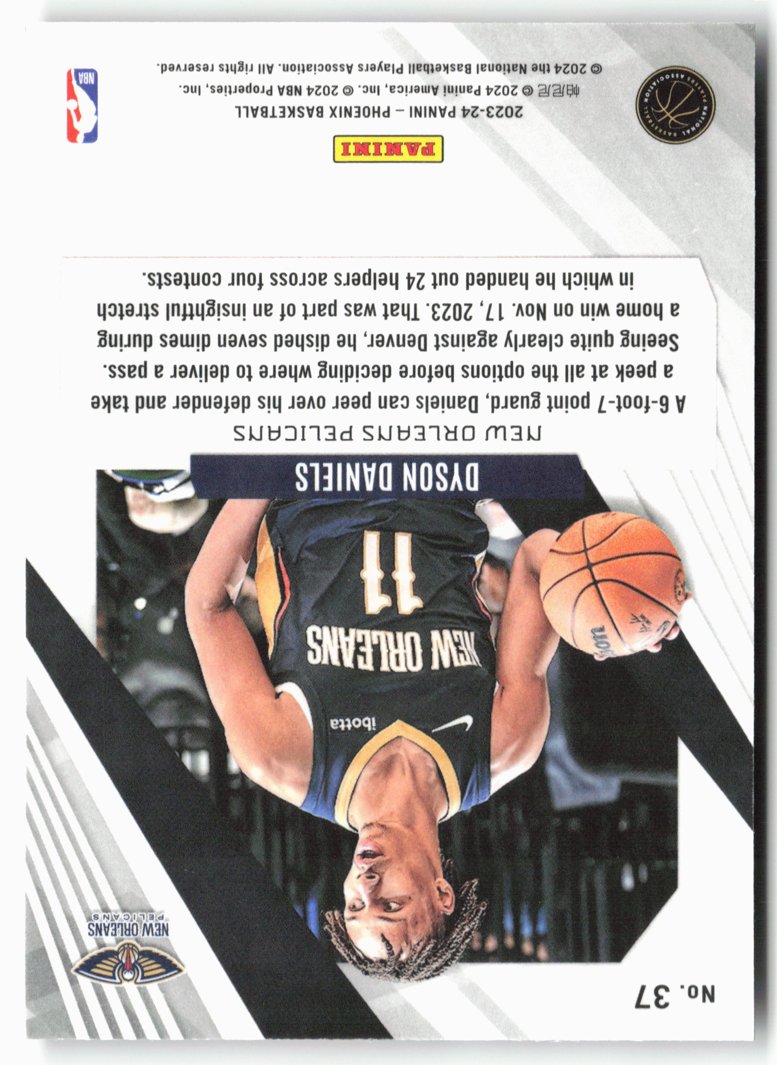 2023-24 Panini Phoenix #37 Dyson Daniels Phoenix Red Ice