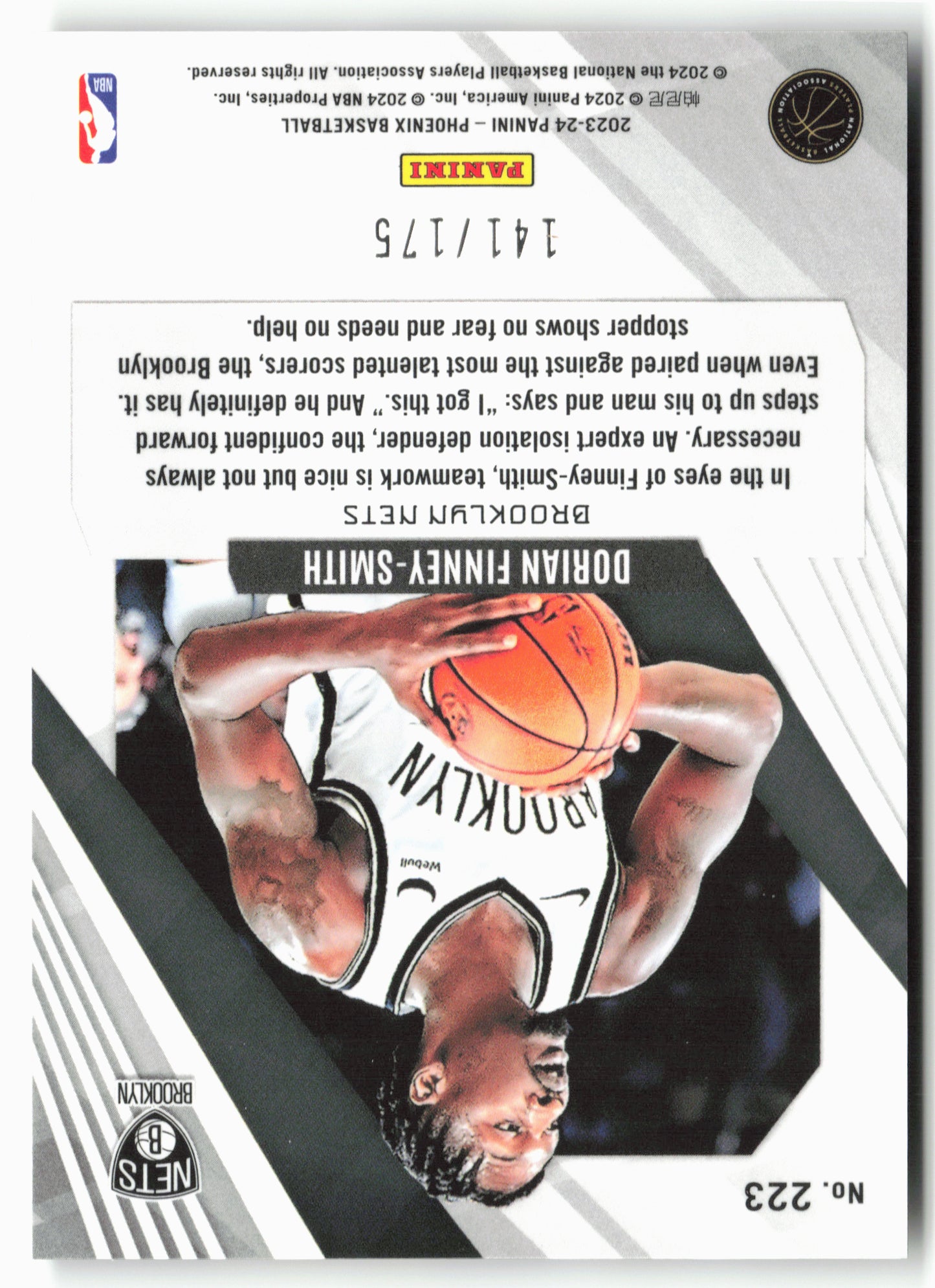 2023-24 Panini Phoenix #223 Dorian Finney-Smith Phoenix Yellow Ice #/175