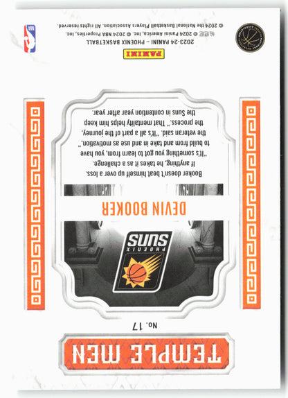 2023-24 Panini Phoenix #17 Devin Booker Temple Men Silver