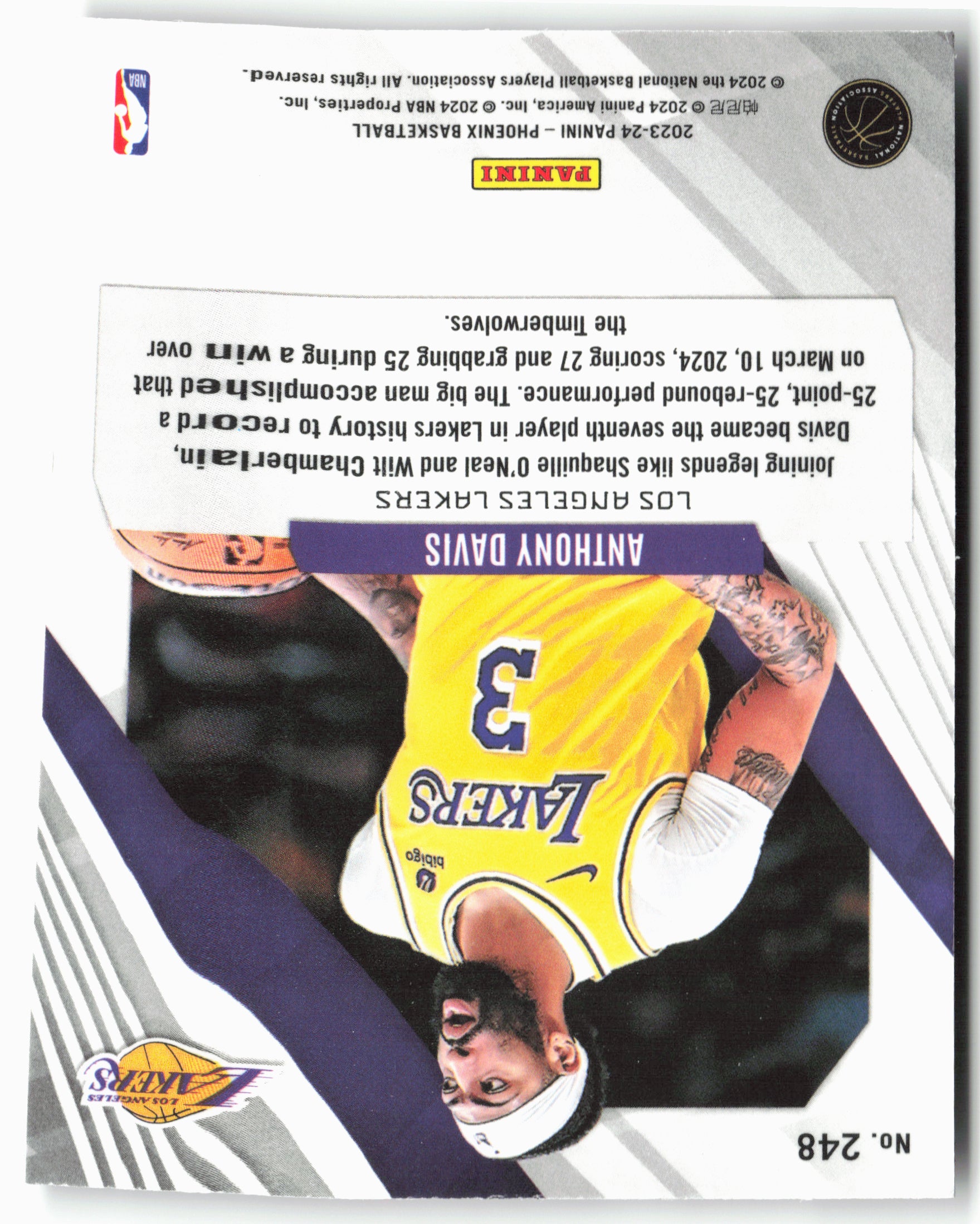 2023-24 Panini Phoenix #248 Anthony Davis Phoenix Red Ice