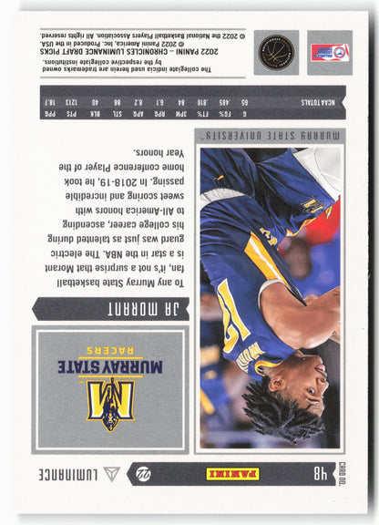 2022 Panini Chronicles Draft Picks #48 Ja Morant Luminance
