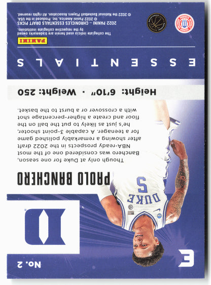 2022 Panini Chronicles Draft Picks #2 Paolo Banchero Essentials