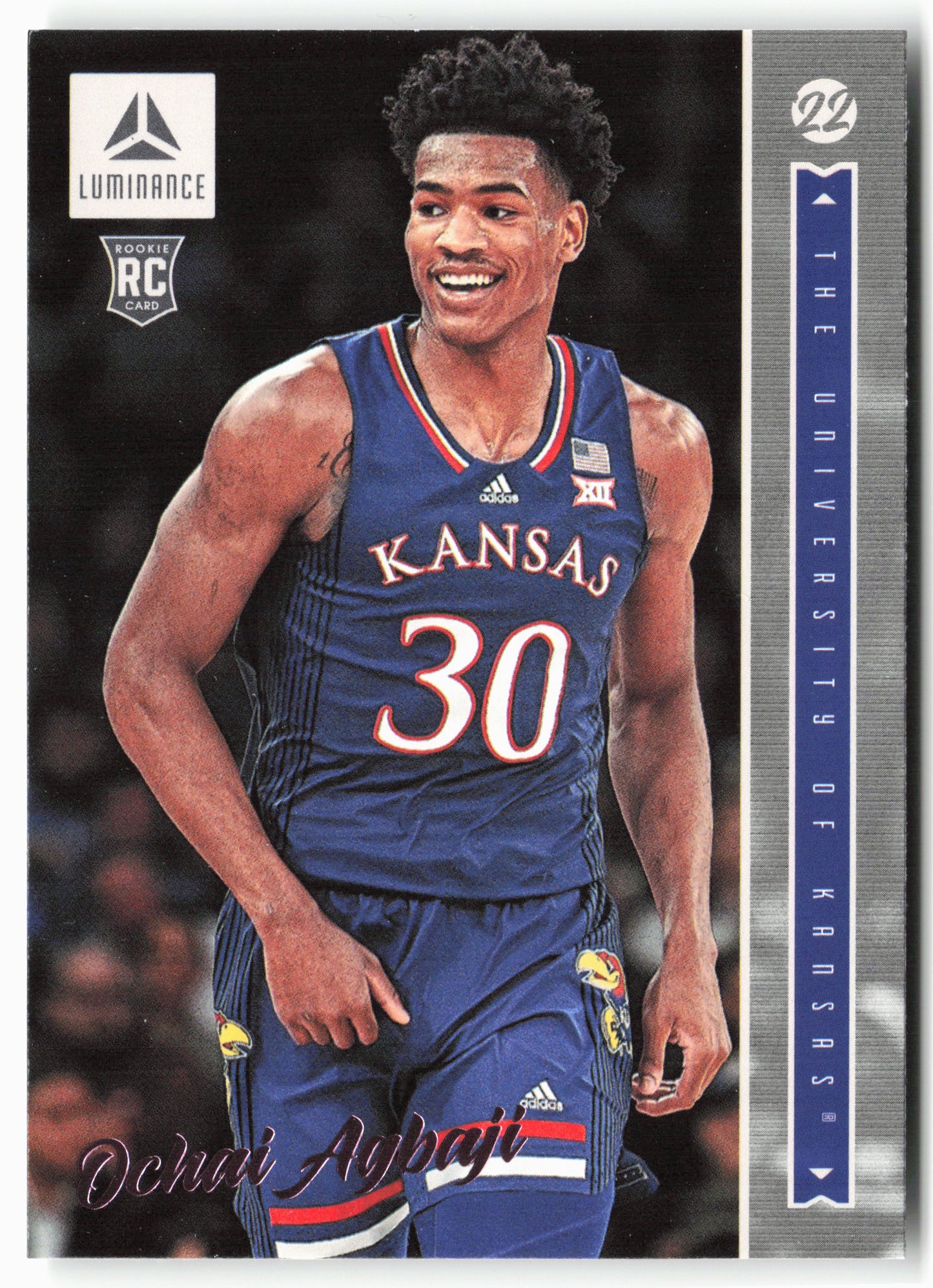 2022 Panini Chronicles Draft Picks #20 Ochai Agbaji Luminance Pink