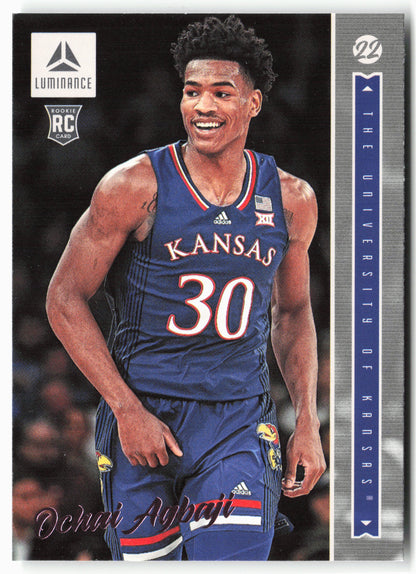 2022 Panini Chronicles Draft Picks #20 Ochai Agbaji Luminance Pink