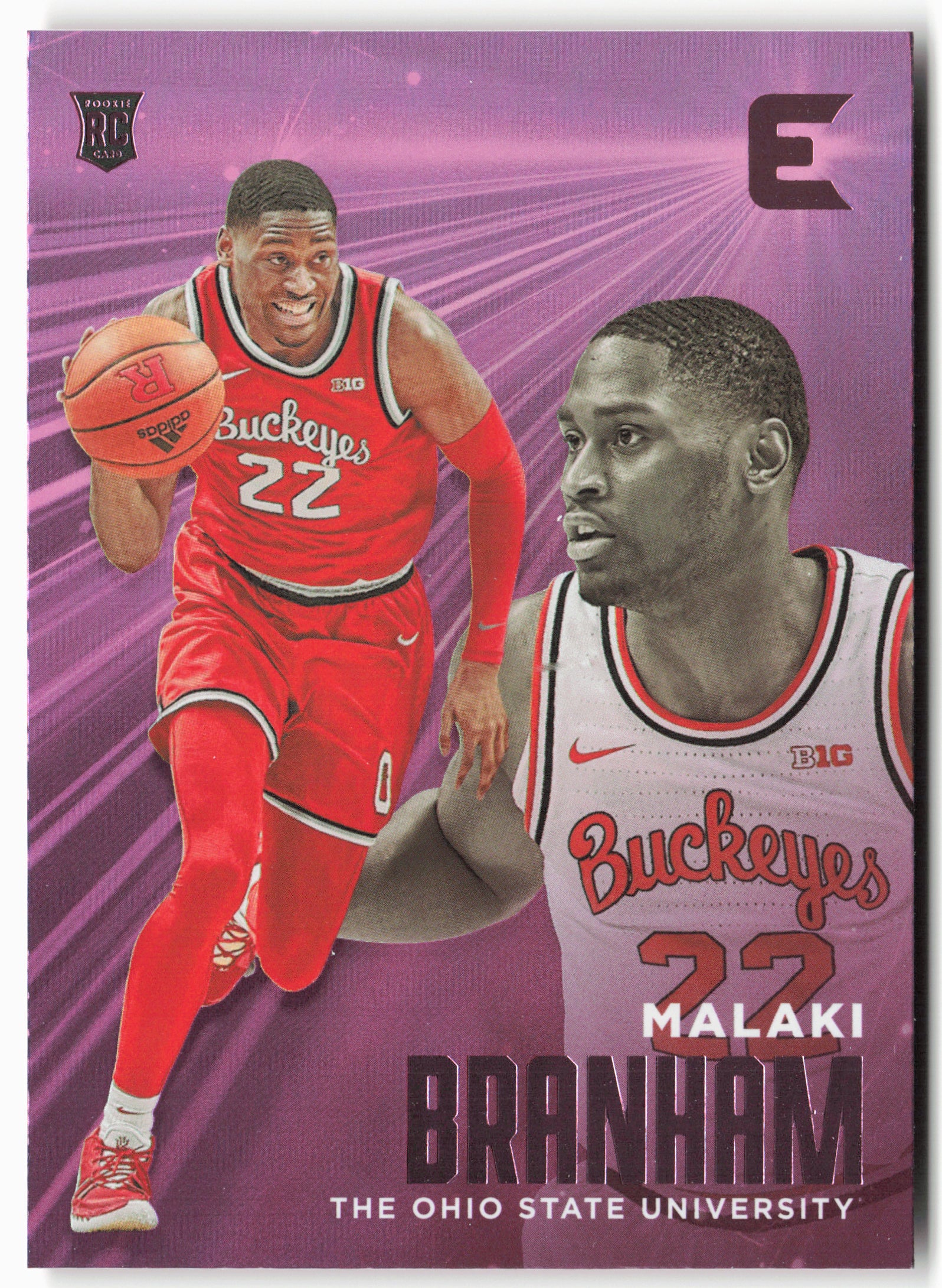 2022 Panini Chronicles Draft Picks #18 Malaki Branham Essentials Pink