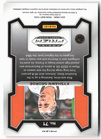2024 Panini Prizm Draft Picks #71 Kyshawn George Prizms Silver