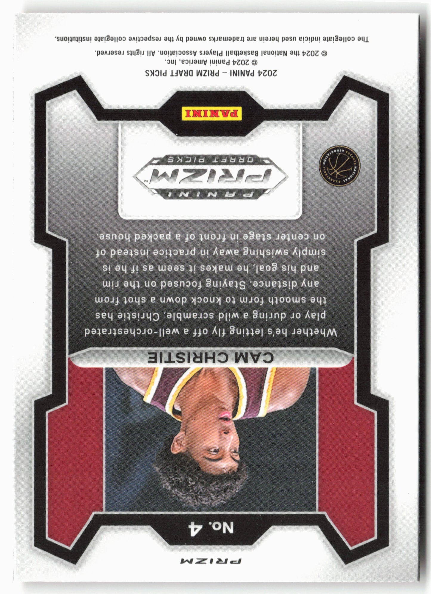 2024 Panini Prizm Draft Picks #4 Cam Christie Prizms Orange Ice