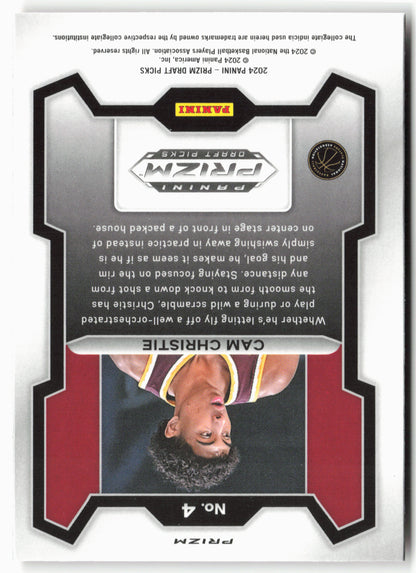 2024 Panini Prizm Draft Picks #4 Cam Christie Prizms Orange Ice