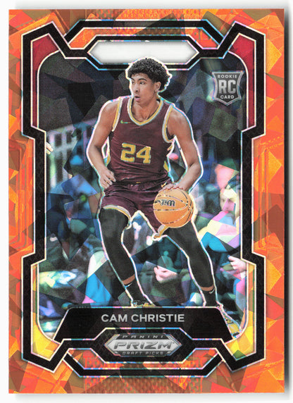 2024 Panini Prizm Draft Picks #4 Cam Christie Prizms Orange Ice